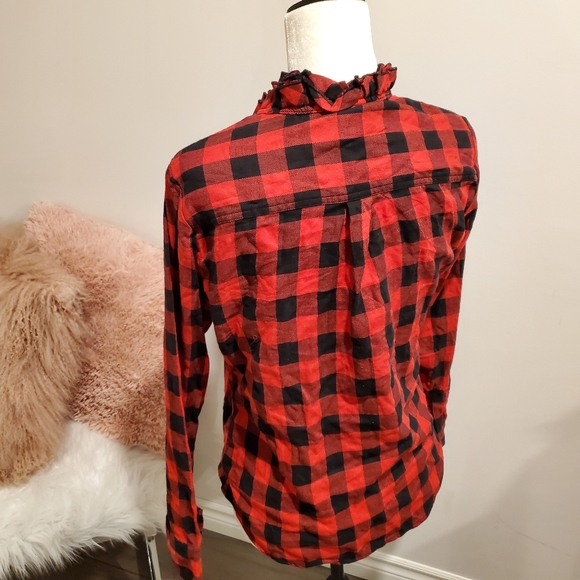 Ruffle checkered lumberjack shirt - Picture 2 of 3